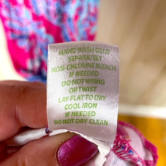 Lilly Pulitzer Pink And Blue Coral Print V Neck Maxi Dress Sz XS - Picture 9 of 9